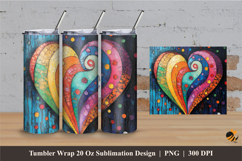 Cool Love Tumbler Wrap Sublimation Designs 2 Product Image 1