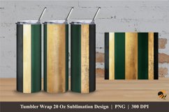 Dark Green Stripes Tumbler Wrap Sublimation Designs 2 Product Image 1