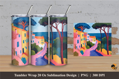 Colorful Acrylic Painting Tumbler Wrap Sublimation Designs 2 Product Image 1