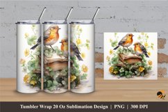 Two Cute Birds Tumbler Wrap Sublimation Designs 2 Product Image 1