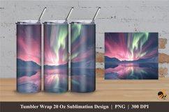 Aurora Realm Tumbler Wrap Sublimation Designs 2 Product Image 1