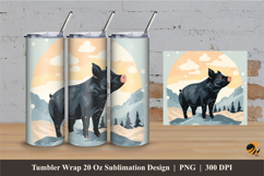 Dancing Mouse Tumbler Wrap Sublimation Designs 2 Product Image 1