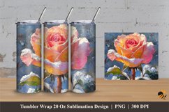 Cold Rose Fantasy Tumbler Wrap Sublimation Designs 3 Product Image 1