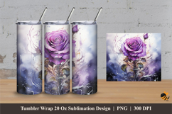 Purple Fantasy Tumbler Wrap Sublimation Designs 3 Product Image 1