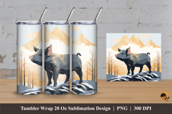 Dancing Mouse Tumbler Wrap Sublimation Designs 3 Product Image 1