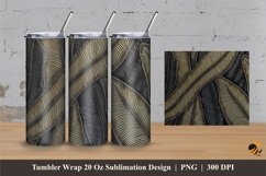 Futuristic Leaf Fiber Tumbler Wrap Sublimation Designs 3 Product Image 1