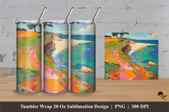 Nature Painting Tumbler Wrap Sublimation Designs 3 Product Image 1
