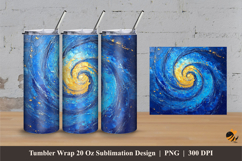 Vortex Art Tumbler Wrap Sublimation Designs 3 Product Image 1