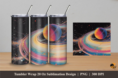 Fantasy Planets Tumbler Wrap Sublimation Designs 4 Product Image 1
