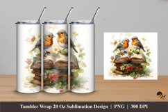 Two Cute Birds Tumbler Wrap Sublimation Designs 4 Product Image 1