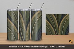 Futuristic Leaf Fiber Tumbler Wrap Sublimation Designs 4 Product Image 1