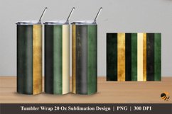Dark Green Stripes Tumbler Wrap Sublimation Designs 4 Product Image 1