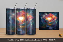 A Radiant Rose Tumbler Wrap Sublimation Designs 4 Product Image 1