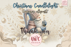 Christmas Candlelight Gnomes Winter Watercolor Clipart Product Image 5