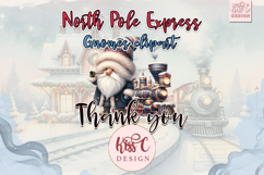 North Pole Express Gnomes Watercolor Clipart Product Image 5