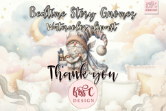 Bedtime Story Gnomes Watercolor Clipart Product Image 5