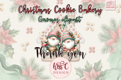 Christmas Cookie Bakery Gnomes Winter Watercolor Clipart Product Image 5