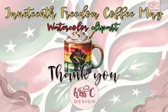 Watercolor Juneteenth Mug Clipart PNG Bundle Product Image 5