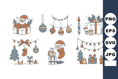 Christmas decorations and holiday elements with Santa Claus, Product Image 1
