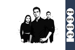 Group of three serious young adults standing confidently in Product Image 1