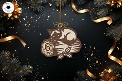 Layered Christmas Cat Ornaments Laser Cut SVG Product Image 5