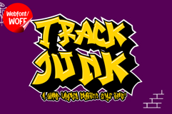 Track Junk | Shadowed Graffiti Webfont for Urban Impact Product Image 1