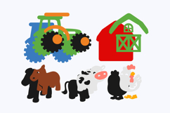 Tractor Farm Elements 3D SVG Product Image 3