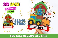 Tractor Truck Cake Topper 3D SVG Product Image 1