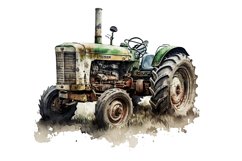 clipart bundle,Digital Download,kids sublimation,sublimation designs,tractor watercolor,Farmer gift idea,tractor clipart PNG,Farming image files,old Ford tractors,watercolor clipart,boys nursery decor,farm tractor PNG,commercial use,country Farm living