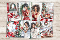 GlamArtZhanna, Christmas Junk Journal Paper, Xmas Junk Journal Pages, Winter Holidays Digital Collage Sheet, Christmas Room Scrapbook Kit, Red Christmas Flowers Junk Journal Kit, Merry Christmas Journal Card, Let It Snow Journaling Pages, Traditional Chri