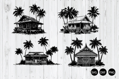 Traditional Malay Wooden House SVG, Malay House SVG Product Image 1