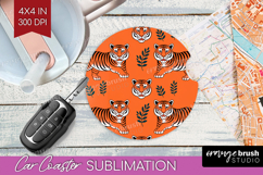 Traditional Tattoo Car Coaster - Tattoo Coaster PNG Product Image 1