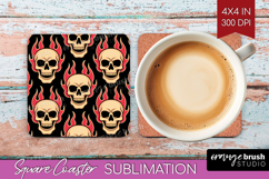 Traditional Tattoo Square Coaster - Tattoo Coaster PNG Product Image 1
