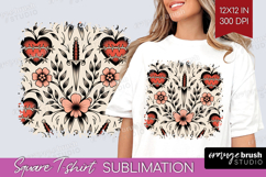 Traditional Tattoo Square Tshirt Background - Tattoo PNG Product Image 1