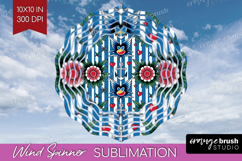 Traditional Tattoo Wind Spinner Sublimation PNG - Tattoo Product Image 1