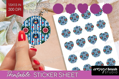 Traditional Tattoo Round Sticker - Tattoo Printable Sticker Product Image 1