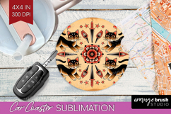 Traditional Tattoo Car Coaster - Tattoo Coaster PNG Product Image 1