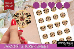Traditional Tattoo Round Sticker - Tattoo Printable Sticker Product Image 1