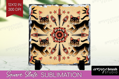 Traditional Tattoo Slate PNG - Tattoo Square Slate Product Image 1