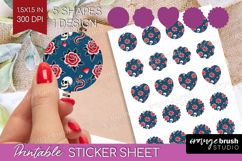 Traditional Tattoo Round Sticker - Tattoo Printable Sticker Product Image 1