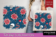Traditional Tattoo Tote Bag - Tattoo Tote Bag PNG Product Image 1