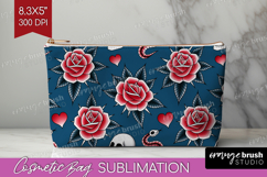 Traditional Tattoo Cosmetic Bag - Tattoo Makeup Bag PNG Product Image 1