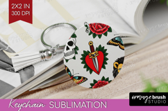 Traditional Tattoo Keychain PNG - Tattoo Keychain Product Image 1