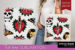 Traditional Tattoo Tote Bag - Tattoo Tote Bag PNG Product Image 1