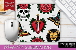 Traditional Tattoo Mouse Pad Sublimation - Tattoo Mousepad Product Image 1