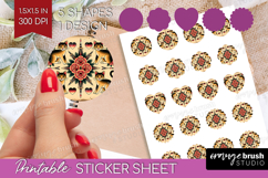 Traditional Tattoo Round Sticker - Tattoo Printable Sticker Product Image 1