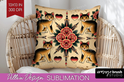 Traditional Tattoo Pillow Sublimation - Tattoo Pillow Cover Product Image 1