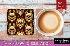 Traditional Tattoo Square Coaster - Tattoo Coaster PNG Product Image 1