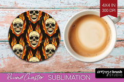 Traditional Tattoo Round Coaster - Tattoo Coaster PNG Product Image 1