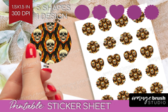 Traditional Tattoo Round Sticker - Tattoo Printable Sticker Product Image 1